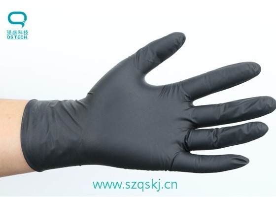 Cleanroom Black Nitrile Gloves For Family Hygienic Protection And Machinery